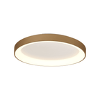 M8642 Niseko II Ring LED Flush Ceiling Light 78cm Remote Control Gold