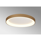 M8642 Niseko II Ring LED Flush Ceiling Light 78cm Remote Control Gold