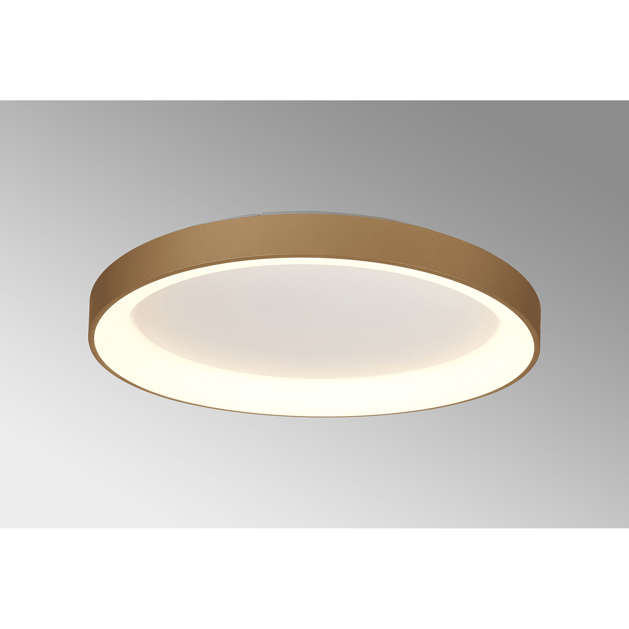 M8642 Niseko II Ring LED Flush Ceiling Light 78cm Remote Control Gold