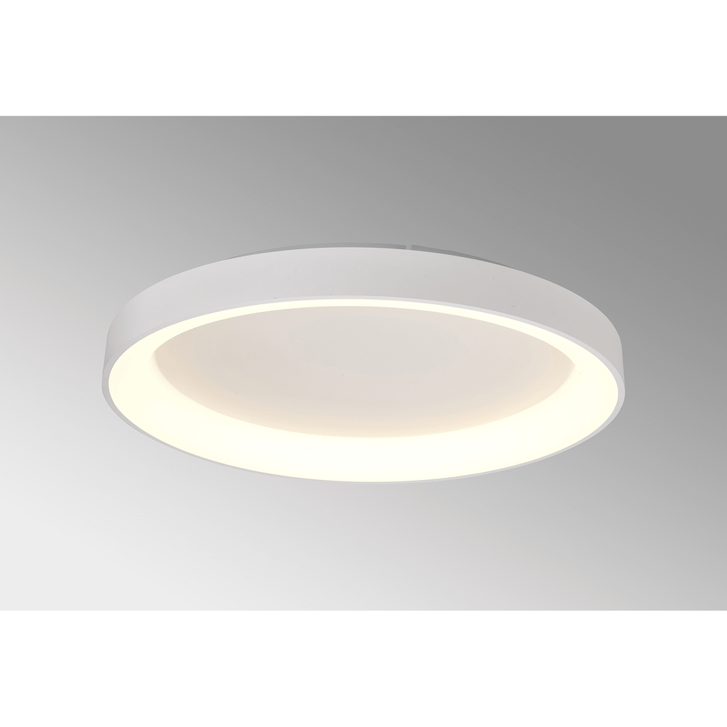 M8638 Niseko II Ring LED Flush Ceiling Light 78cm Remote Control White