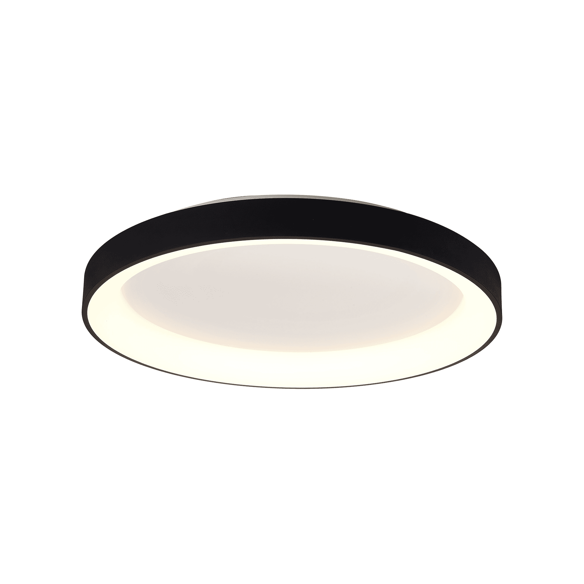 M8640 Niseko II Ring LED Flush Ceiling Light 78cm Remote Control Black