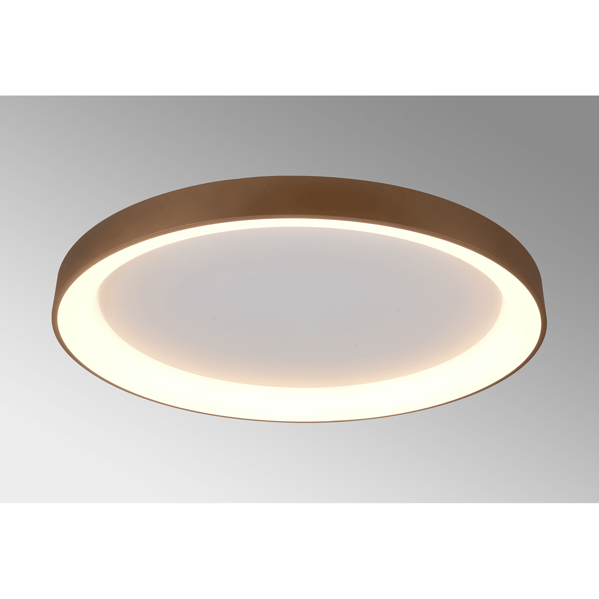 M8641 Niseko II Ring LED Flush Ceiling Light 90cm Remote Control Gold