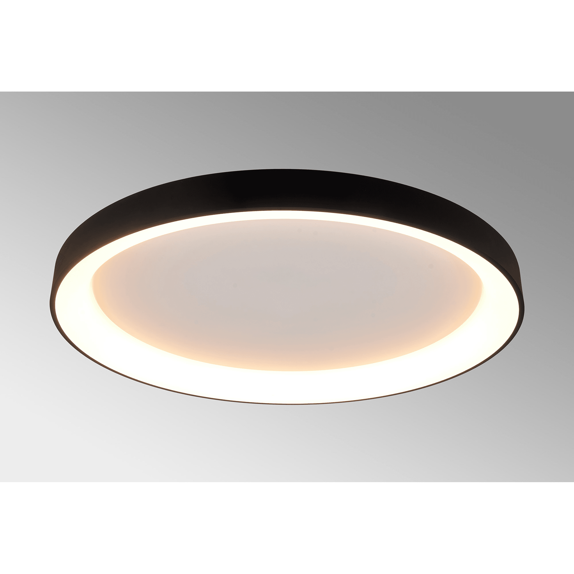 M8639 Niseko II Ring LED Flush Ceiling Light 90cm Remote Control Black
