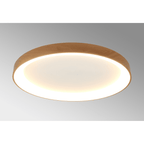 M8643 Niseko II Ring LED Flush Ceiling Light 90cm Remote Control Wood