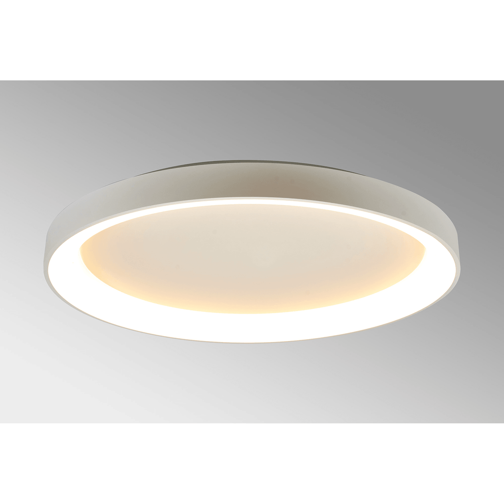 M8637 Niseko II Ring LED Flush Ceiling Light 90cm Remote Control White