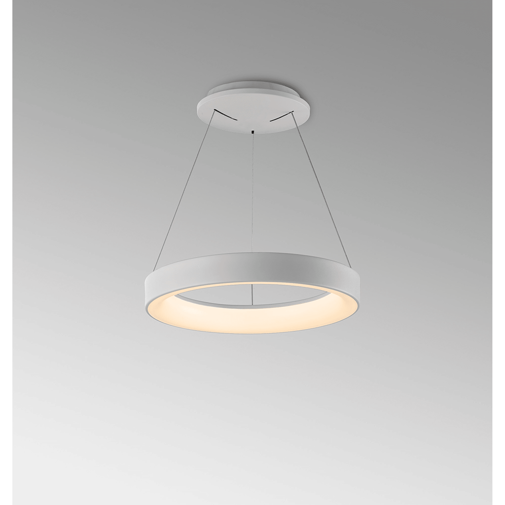 M8625 Niseko II Ring LED Pendant 38cm Remote Control White