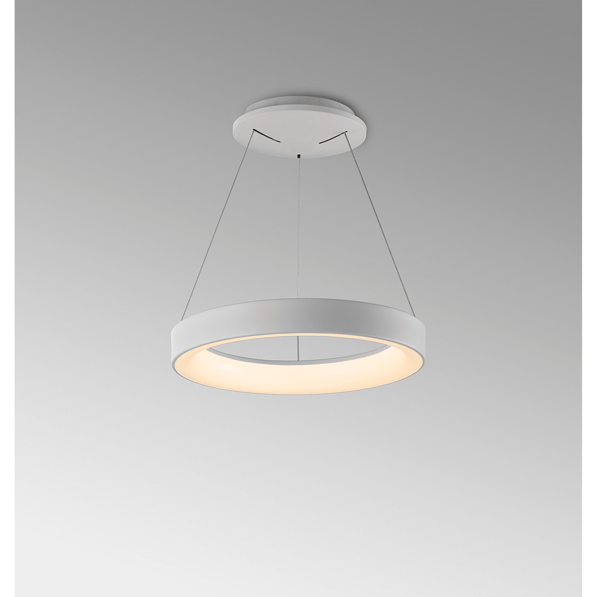 M8625 Niseko II Ring LED Pendant 38cm Remote Control White