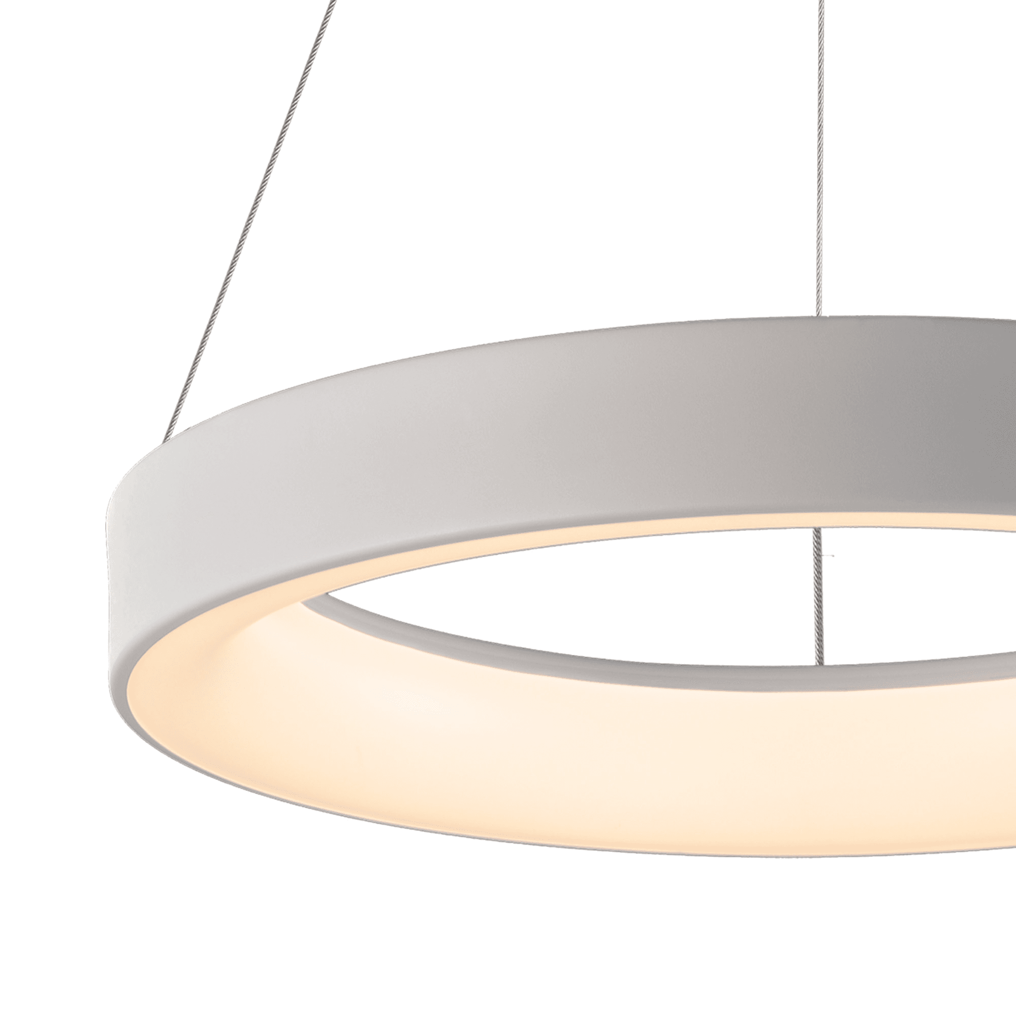 M8625 Niseko II Ring LED Pendant 38cm Remote Control White