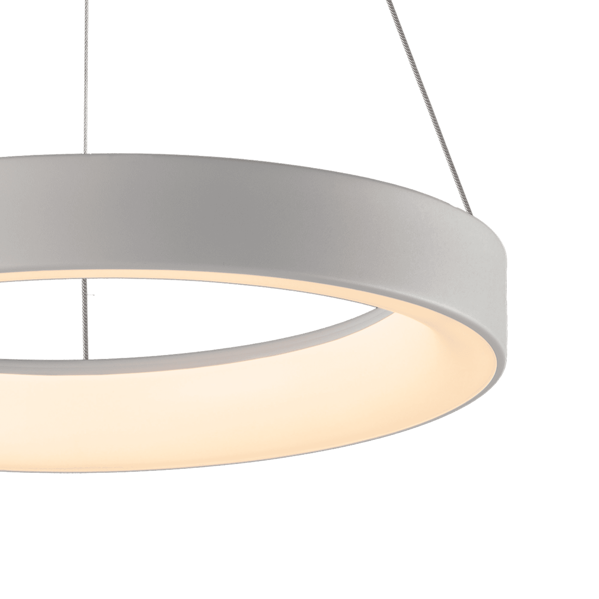 M8625 Niseko II Ring LED Pendant 38cm Remote Control White