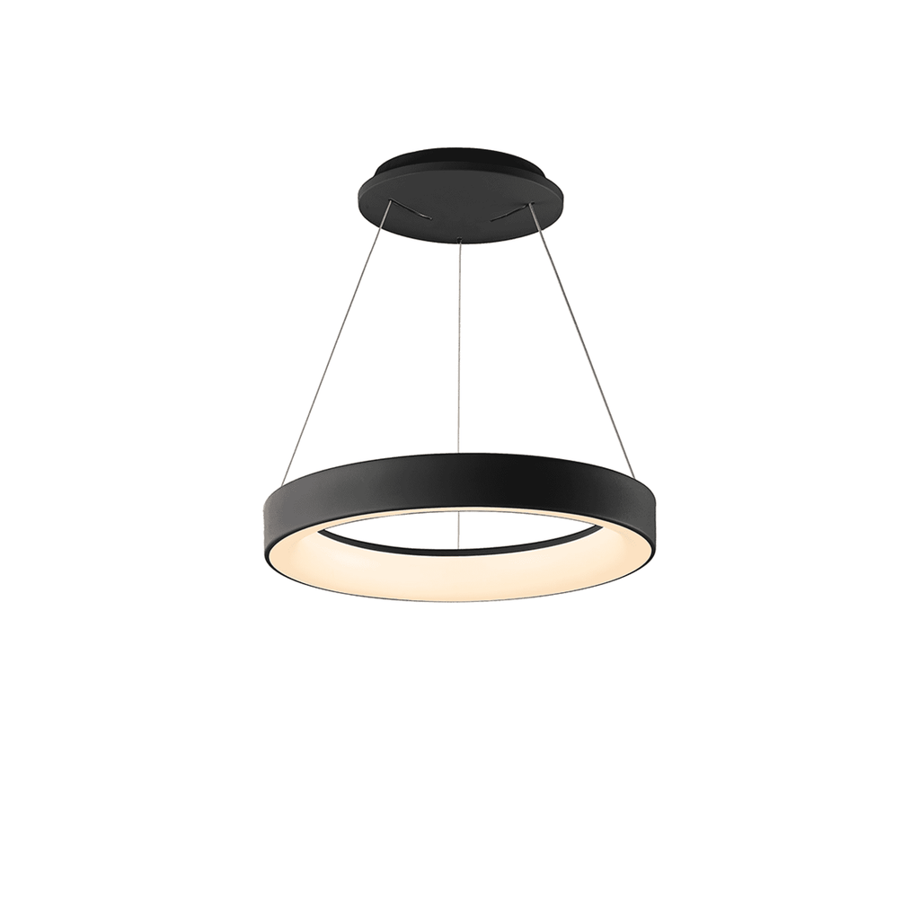 M8626 Niseko II Ring LED Pendant 38cm Remote Control Black
