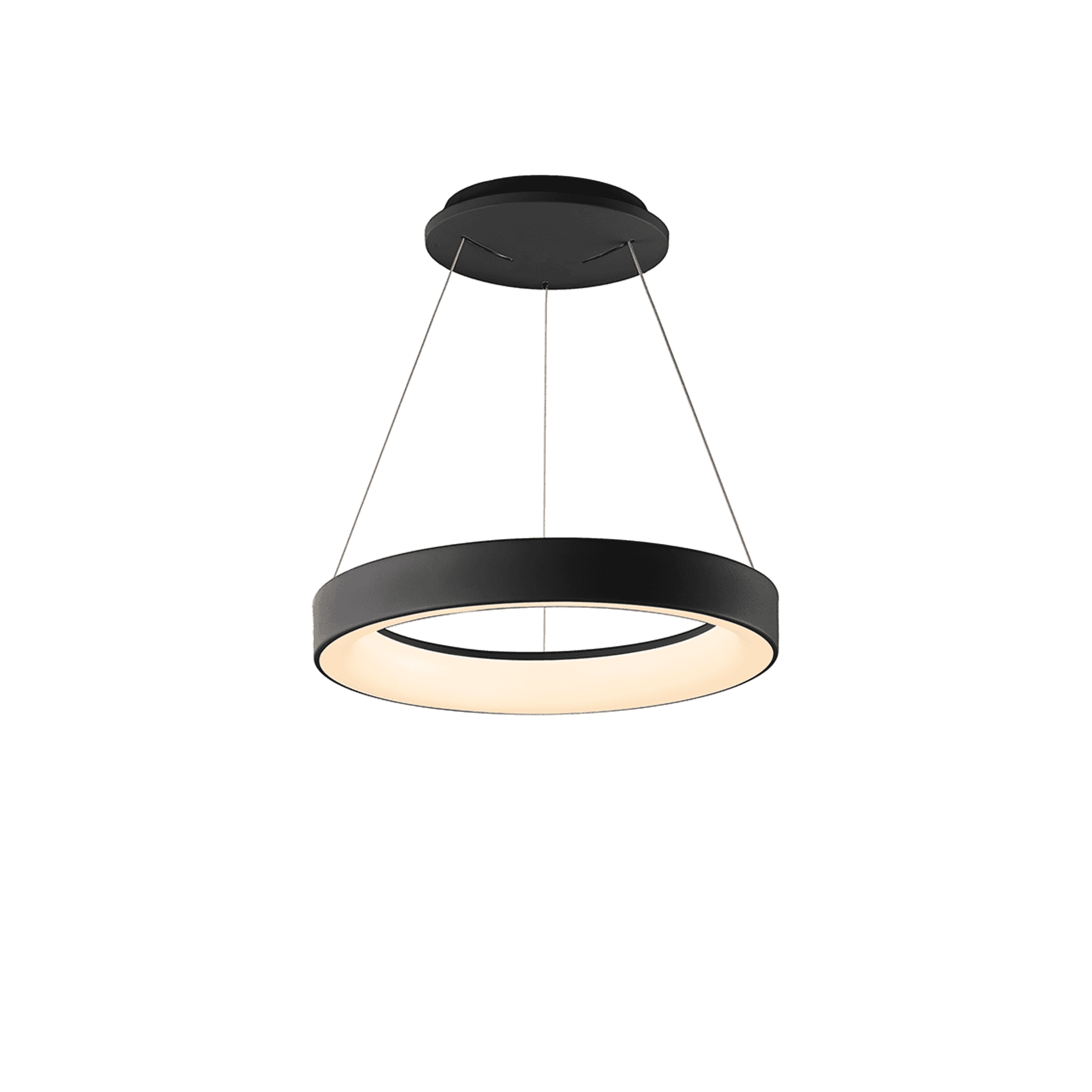 M8626 Niseko II Ring LED Pendant 38cm Remote Control Black