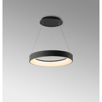 M8626 Niseko II Ring LED Pendant 38cm Remote Control Black