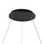 M8626 Niseko II Ring LED Pendant 38cm Remote Control Black