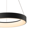 M8626 Niseko II Ring LED Pendant 38cm Remote Control Black