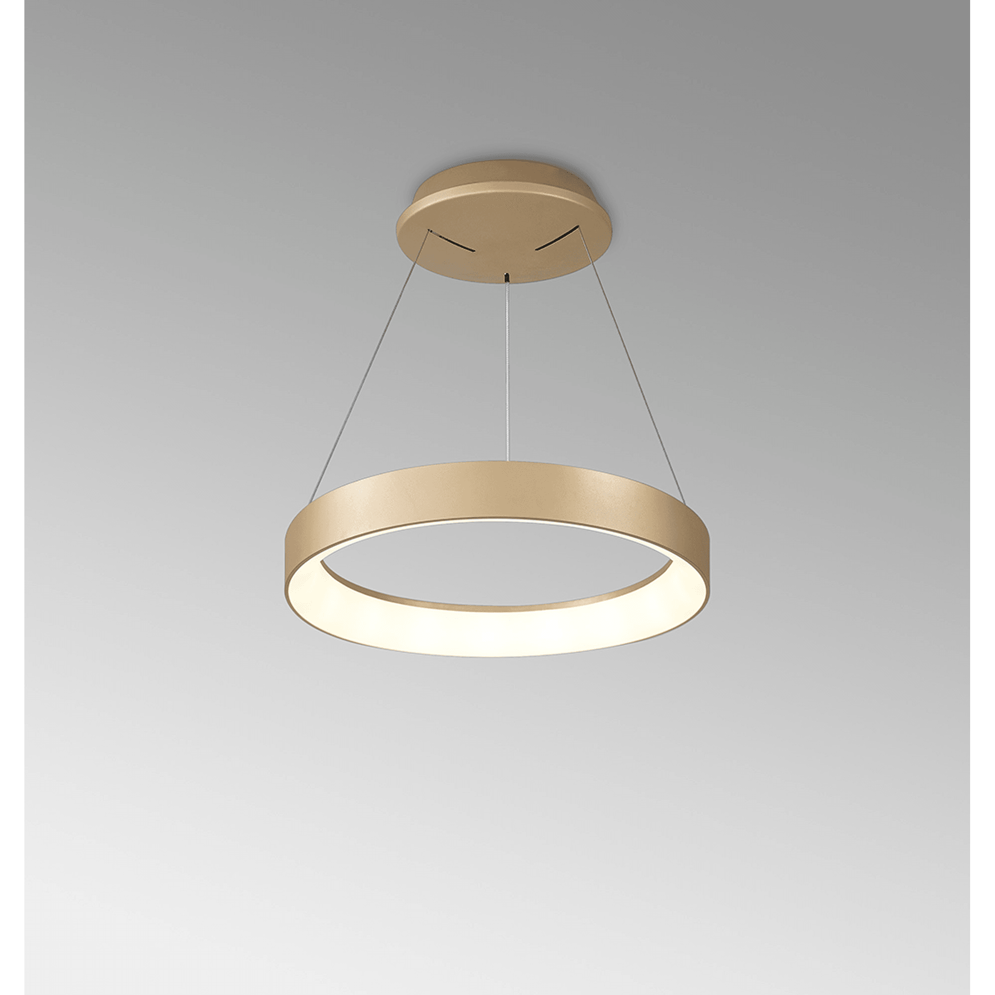 M8627 Niseko II Ring LED Pendant 38cm Remote Control Gold
