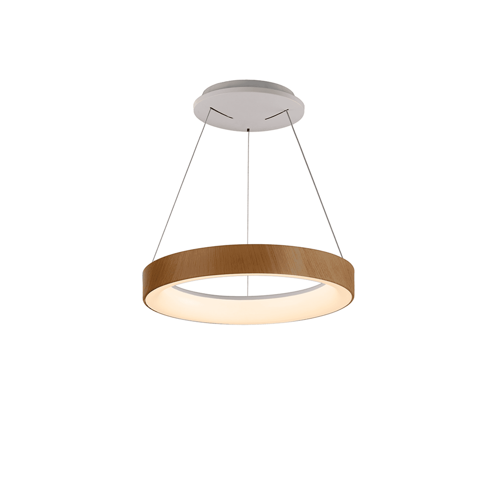 M8628 Niseko II Ring LED Pendant 38cm Remote Control Wood