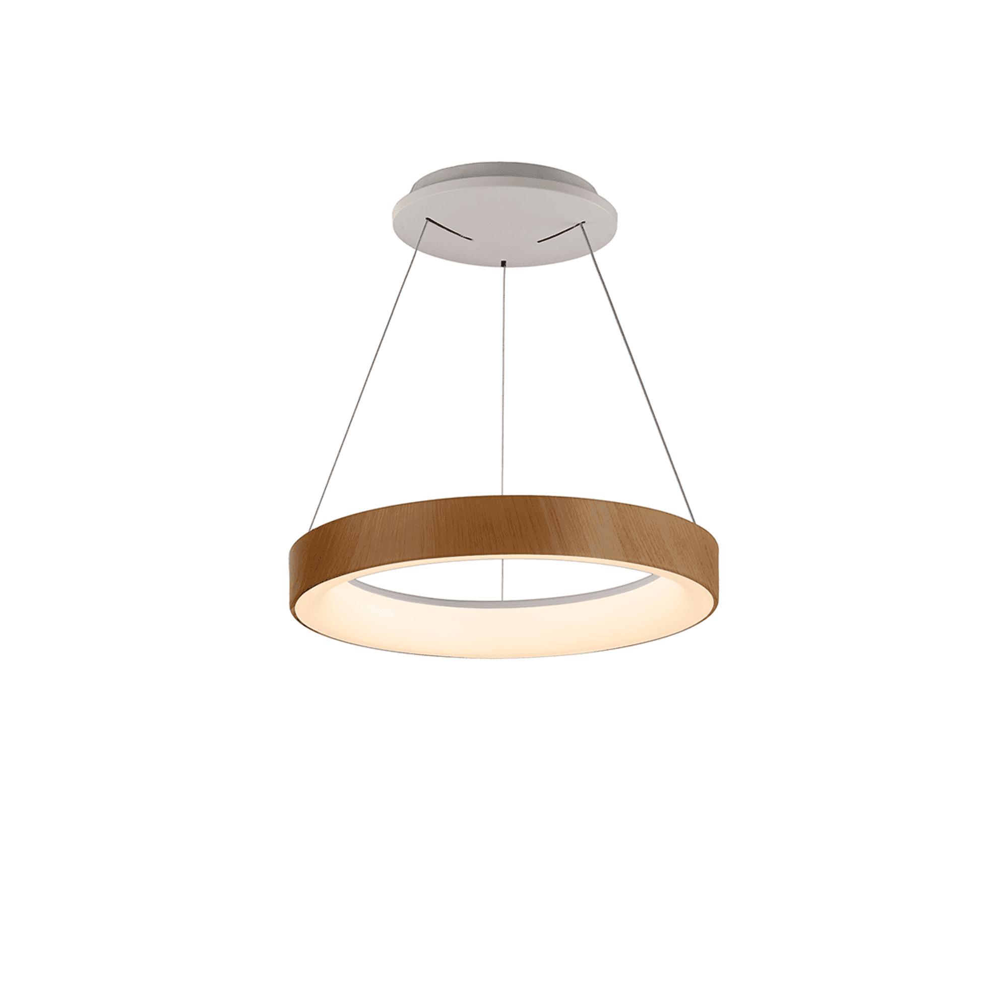 M8628 Niseko II Ring LED Pendant 38cm Remote Control Wood