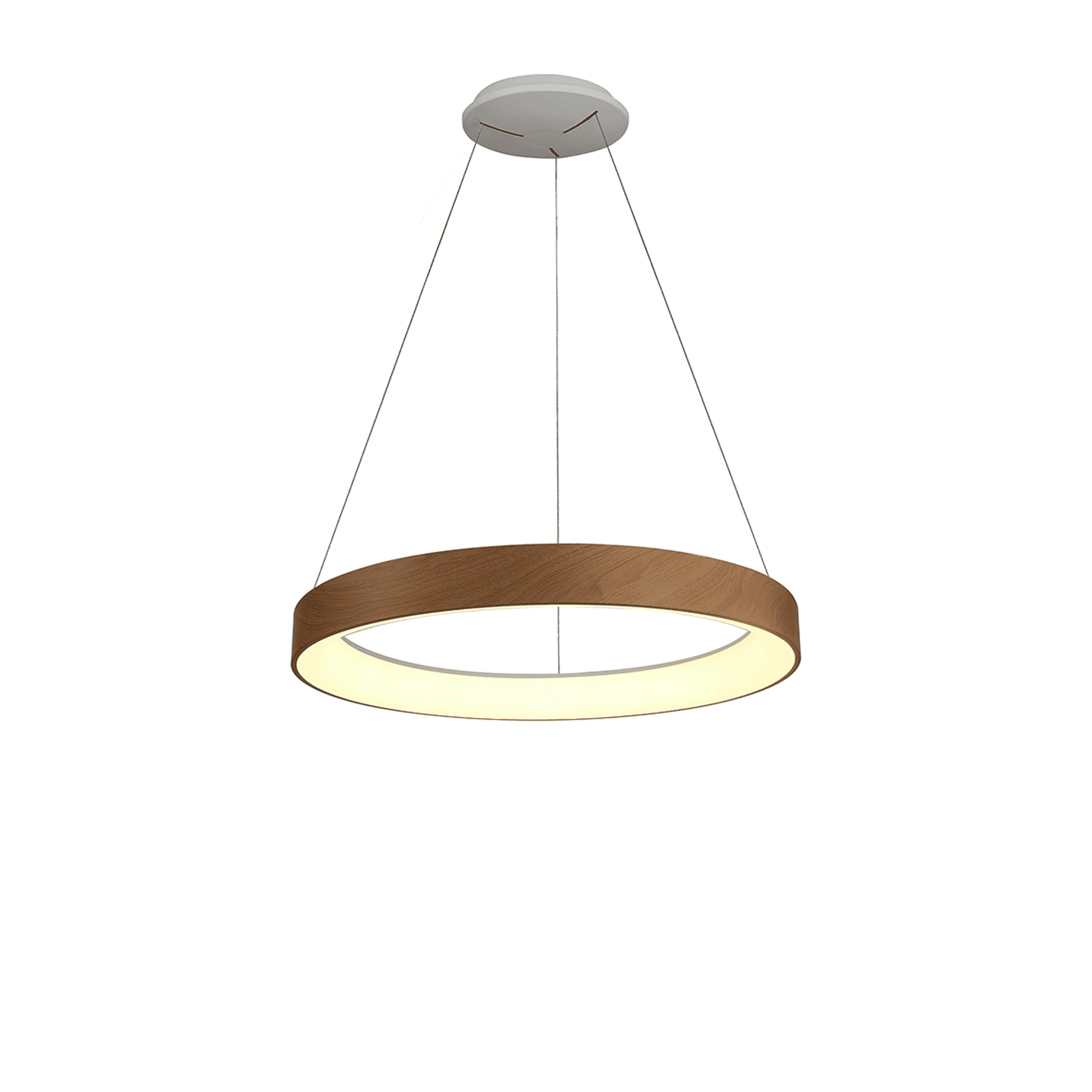 M8576 Niseko II Ring LED Pendant 50cm Remote Control Wood