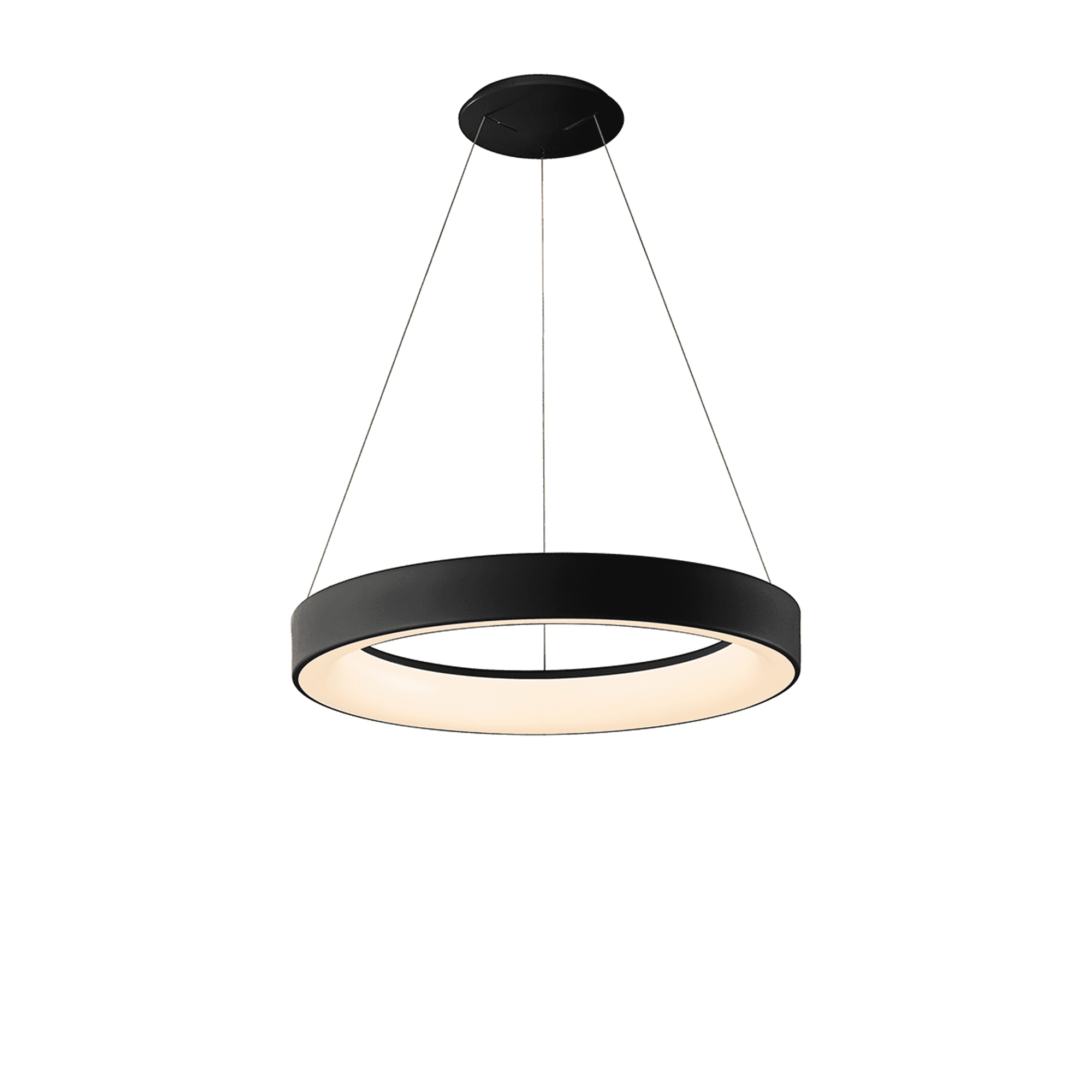 M8572 Niseko II Ring LED Pendant 50cm Remote Control Black