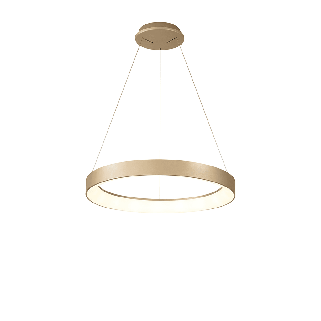 M8574 Niseko II Ring LED Pendant 50cm Remote Control Gold