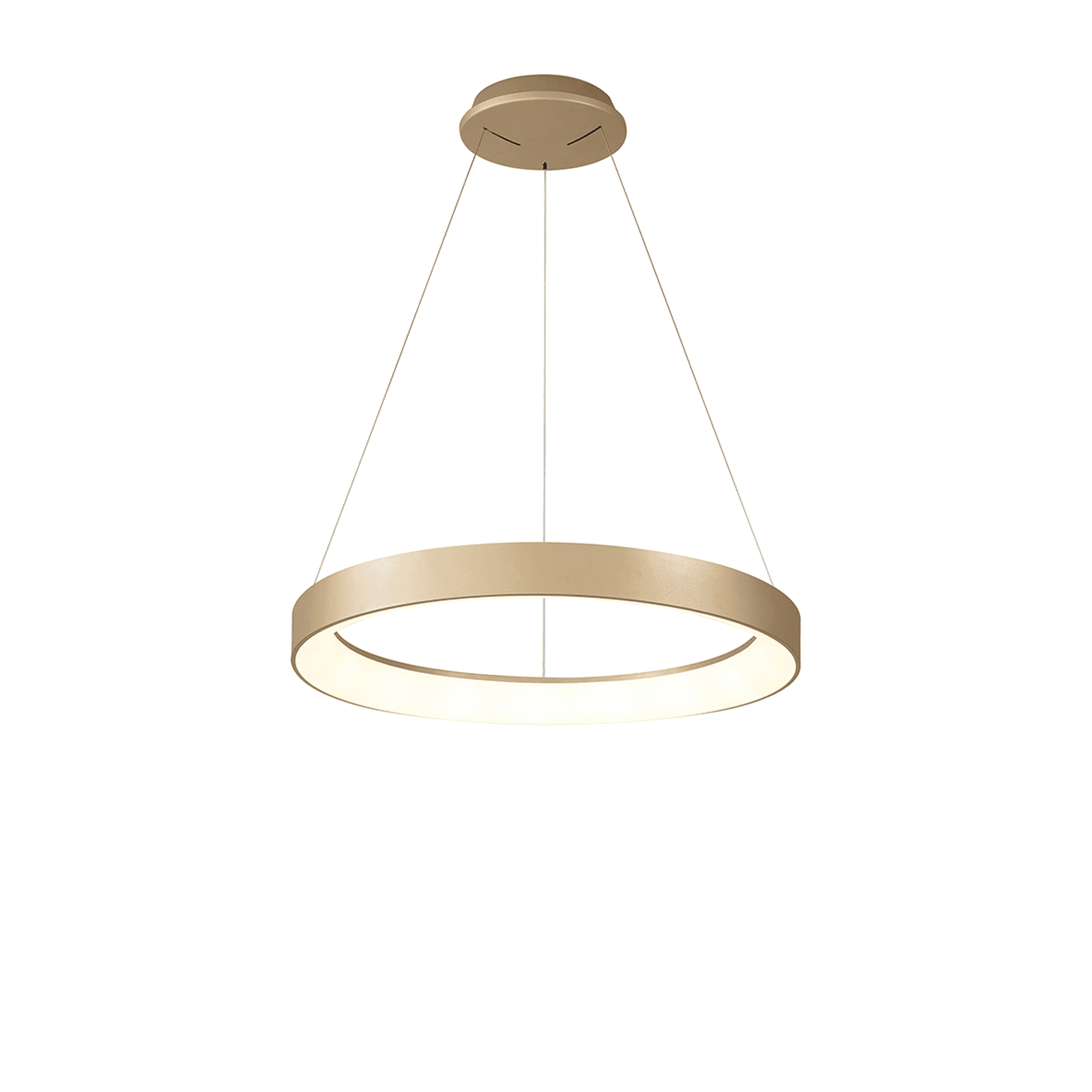 M8574 Niseko II Ring LED Pendant 50cm Remote Control Gold
