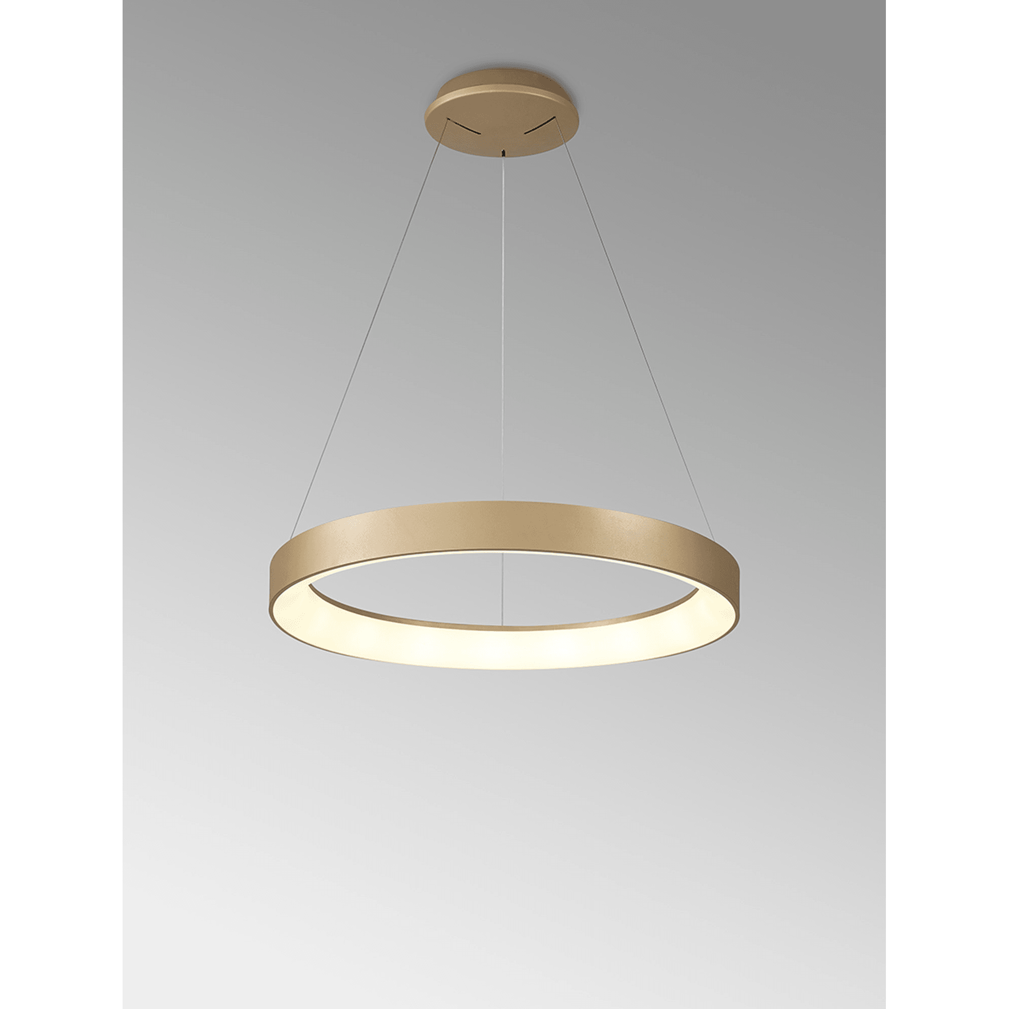 M8574 Niseko II Ring LED Pendant 50cm Remote Control Gold