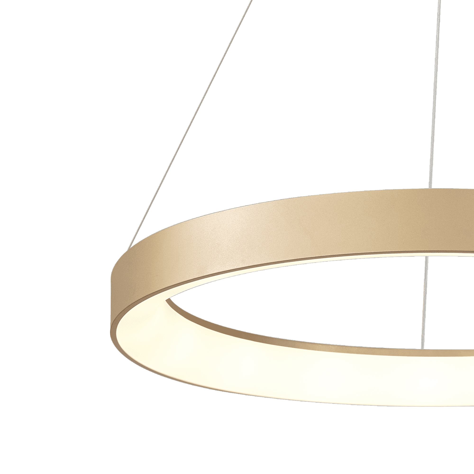 M8574 Niseko II Ring LED Pendant 50cm Remote Control Gold