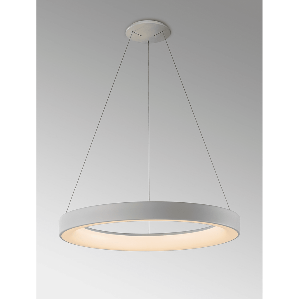 M8569 Niseko II Ring LED Pendant 65cm Remote Control White