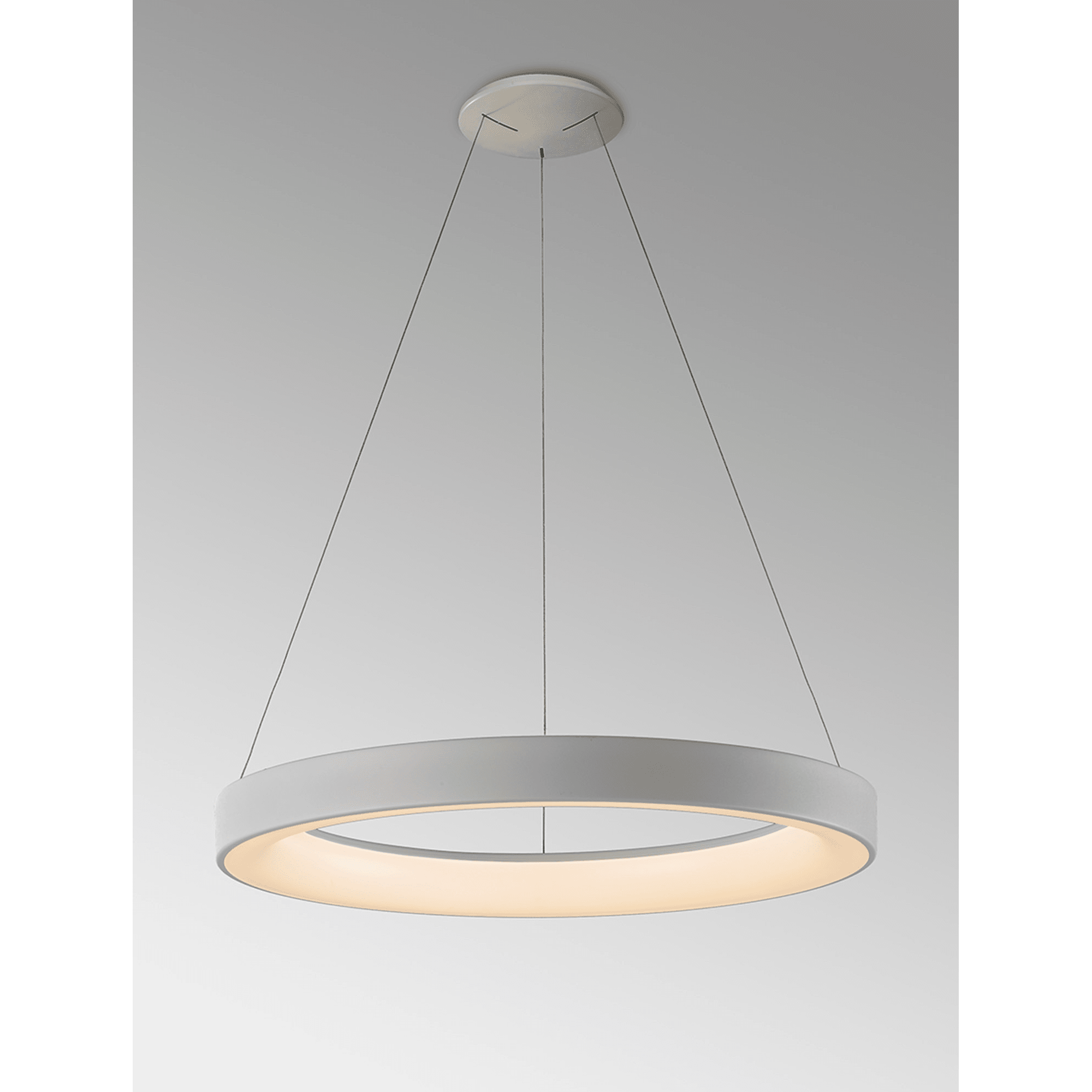 M8569 Niseko II Ring LED Pendant 65cm Remote Control White