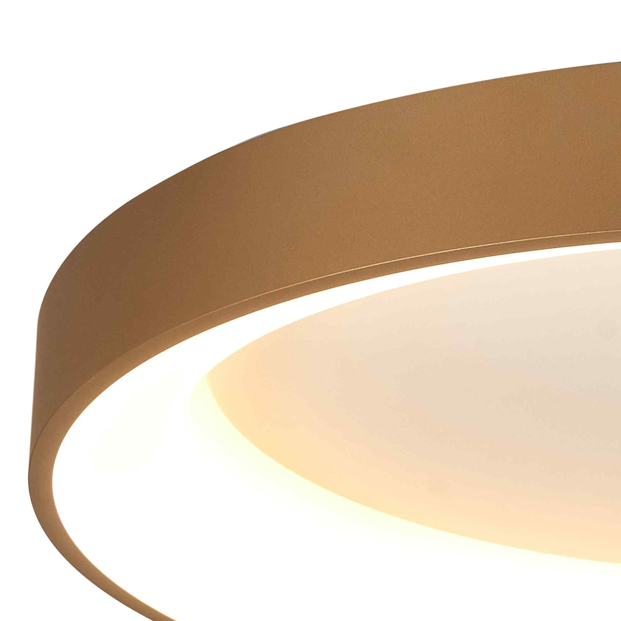 M8585 Niseko II Ring LED Flush Ceiling Light 38cm Remote Control Gold