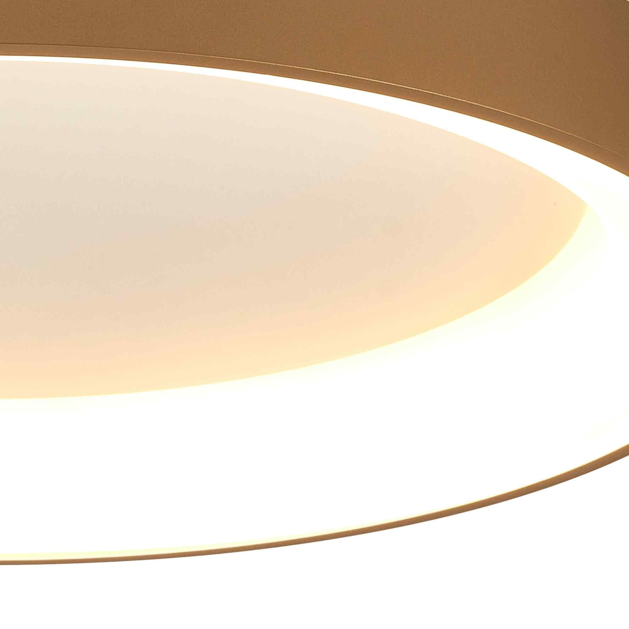 M8585 Niseko II Ring LED Flush Ceiling Light 38cm Remote Control Gold