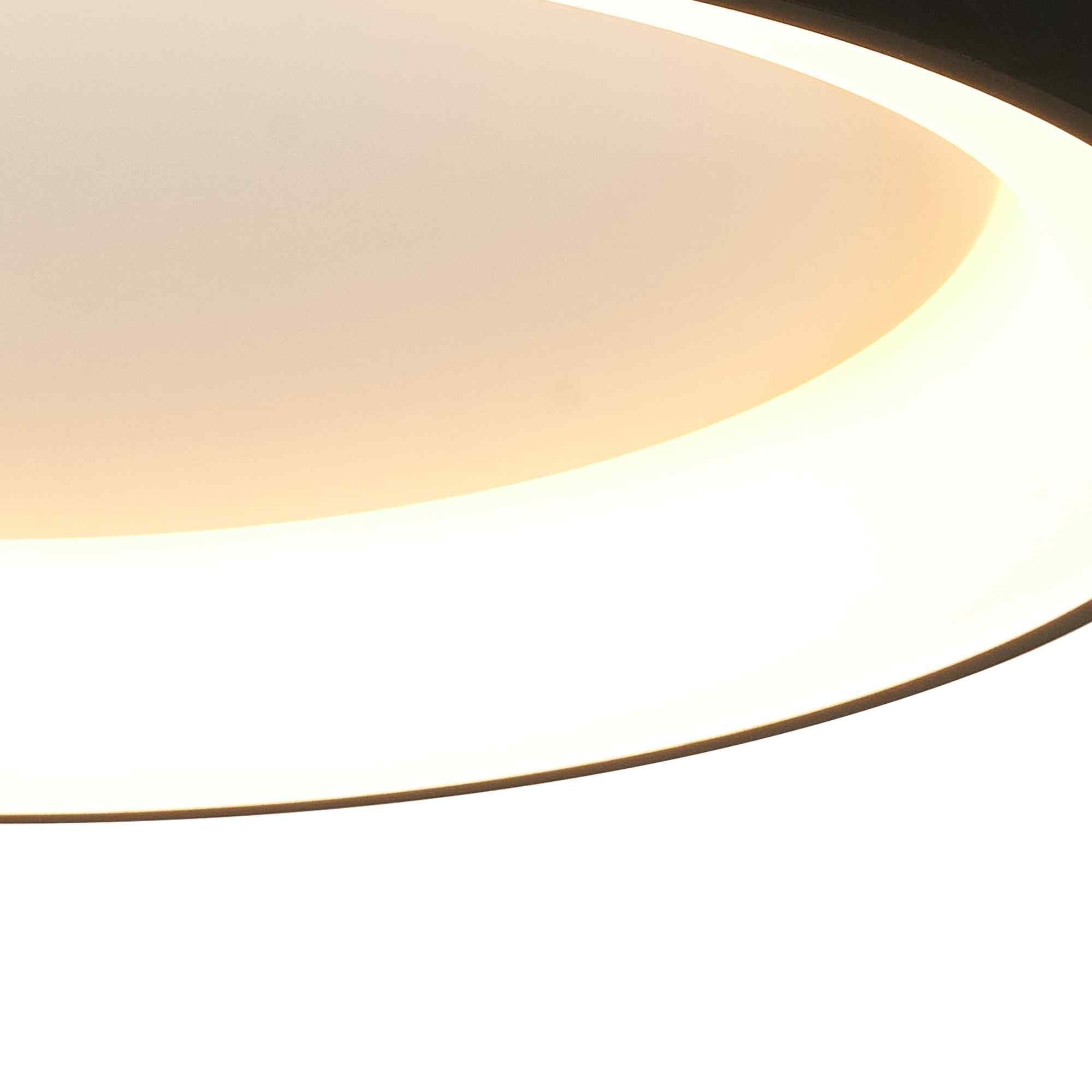 M8582 Niseko II Ring LED Flush Ceiling Light 38cm Remote Control Black
