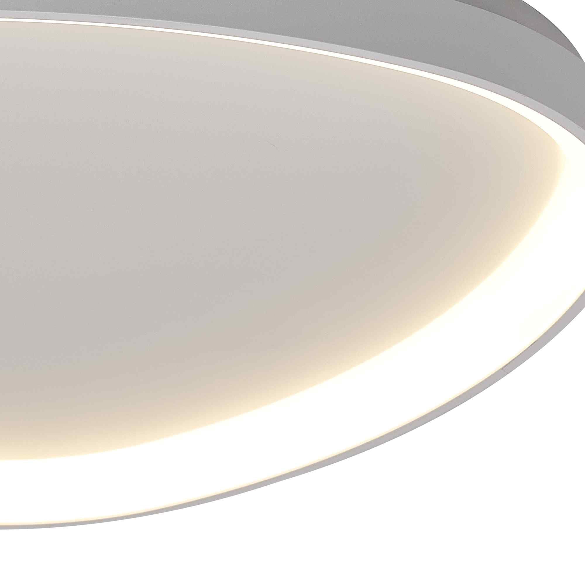 M8629 Niseko II Triangular LED Flush Ceiling Light 42cm Remote Control White