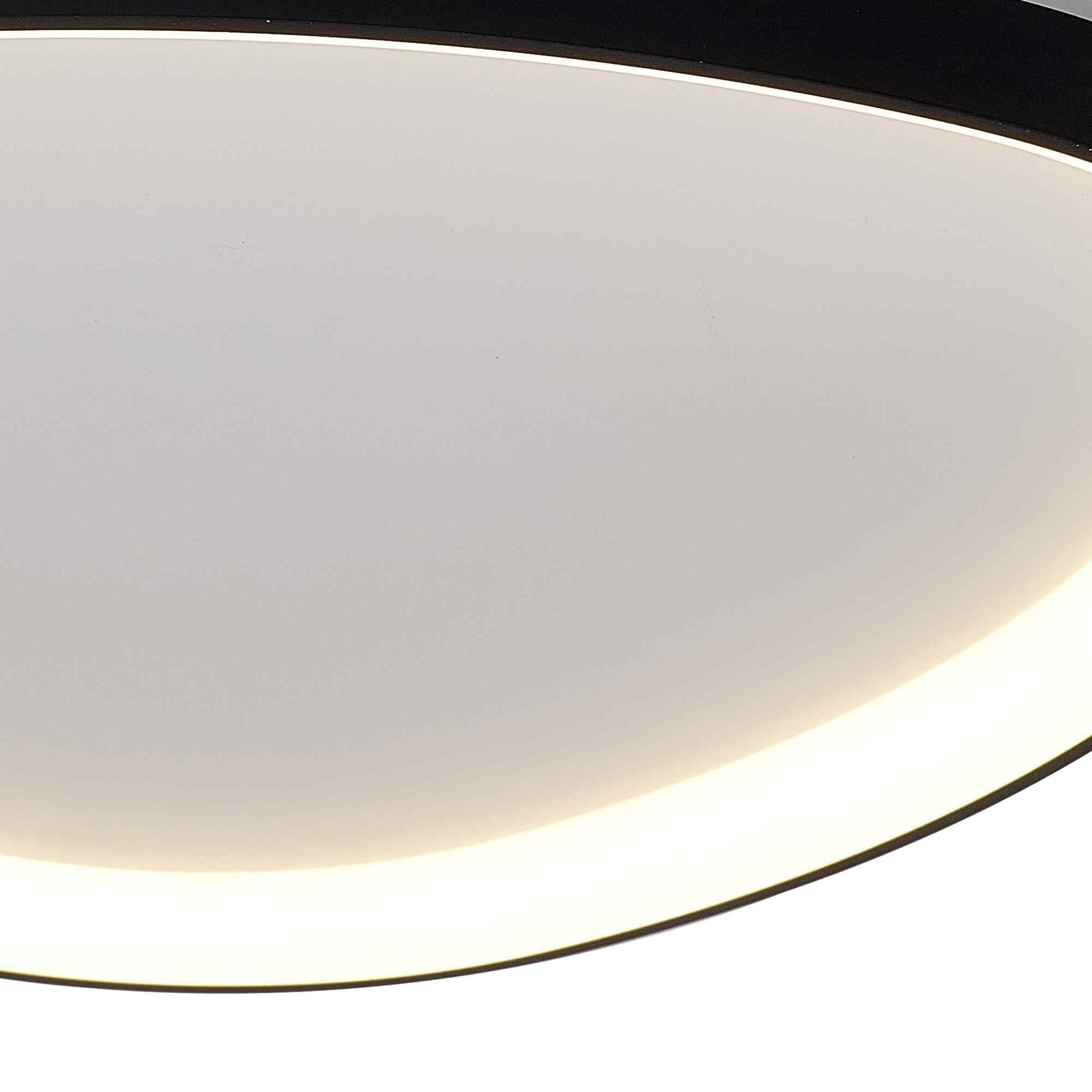 M8630 Niseko II Triangular LED Flush Ceiling Light 42cm Remote Control Black