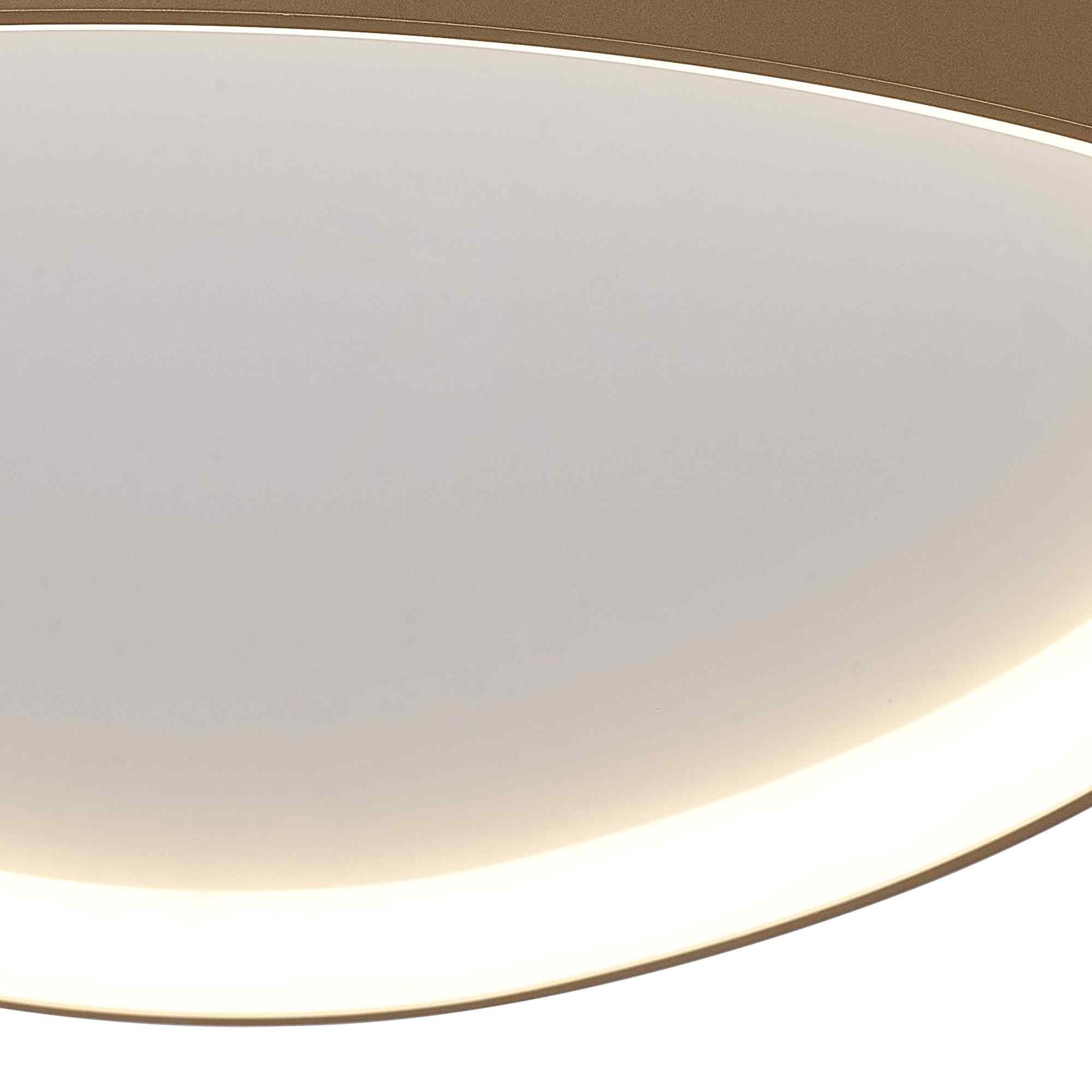 M8635 Niseko II Triangular LED Flush Ceiling Light 61cm Remote Control Gold