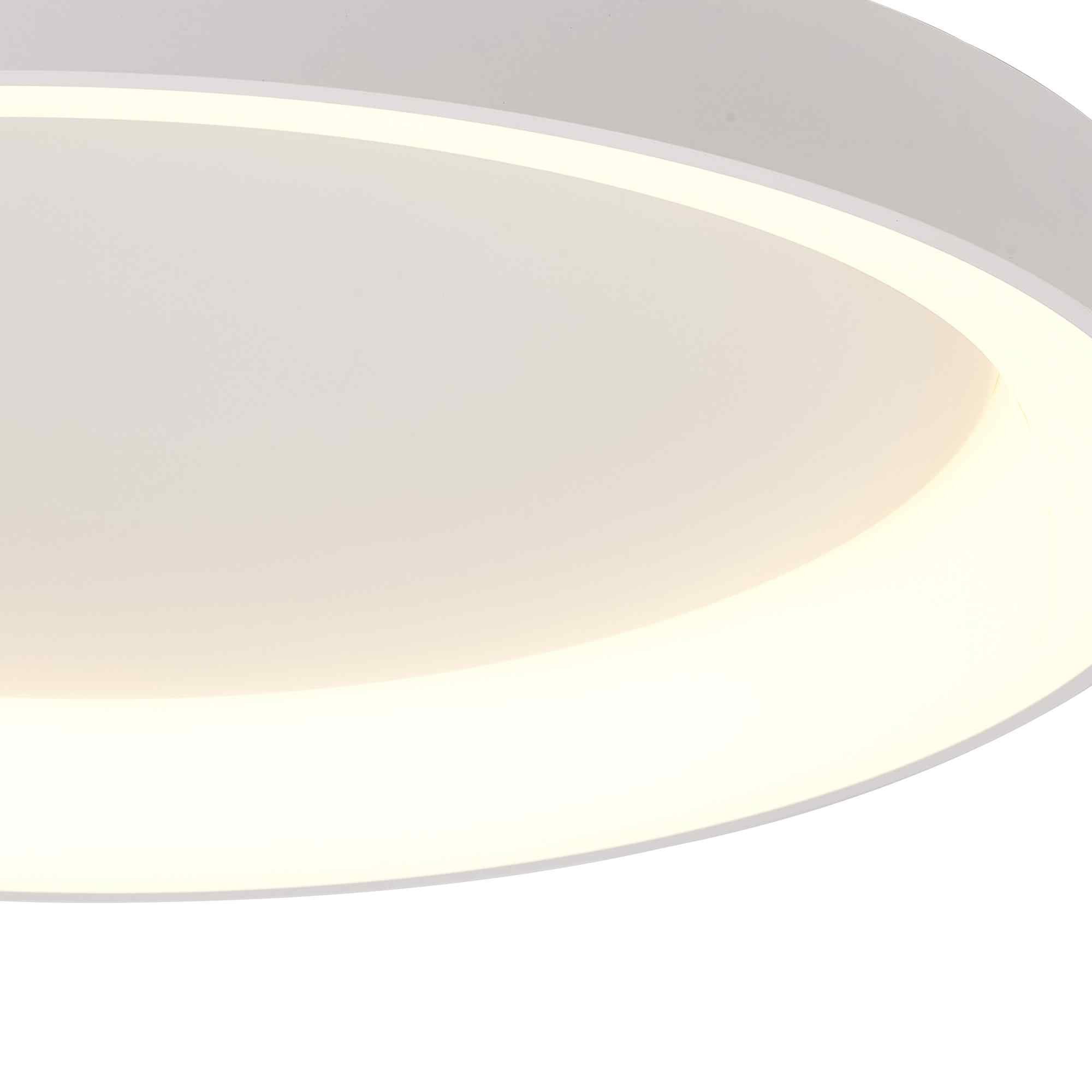 M8638 Niseko II Ring LED Flush Ceiling Light 78cm Remote Control White