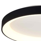 M8640 Niseko II Ring LED Flush Ceiling Light 78cm Remote Control Black