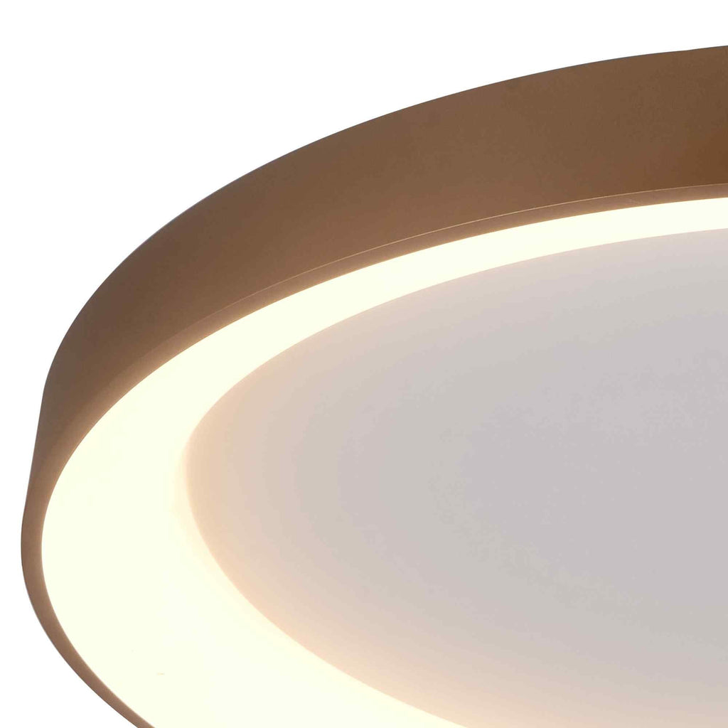 M8641 Niseko II Ring LED Flush Ceiling Light 90cm Remote Control Gold