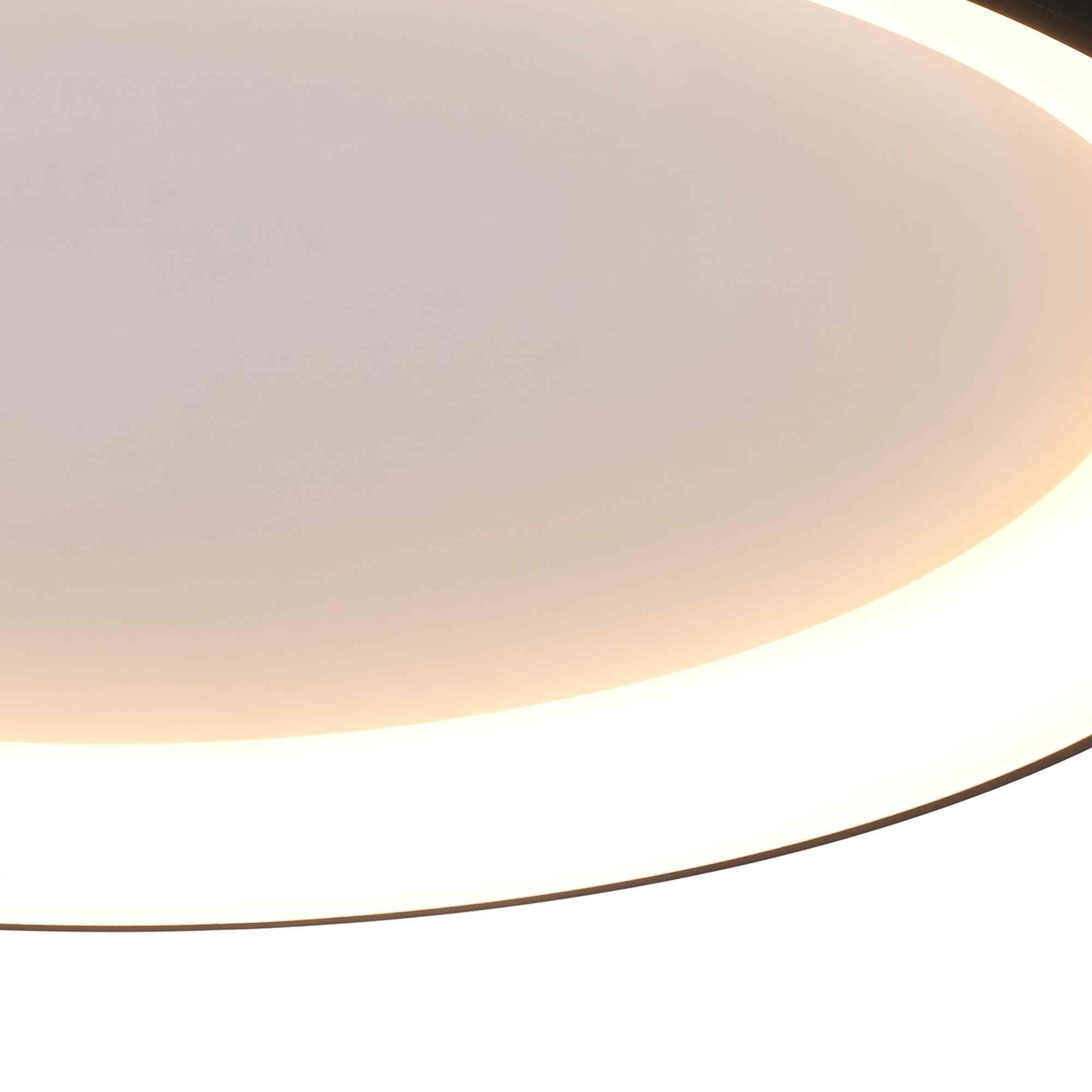 M8639 Niseko II Ring LED Flush Ceiling Light 90cm Remote Control Black