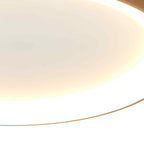 M8643 Niseko II Ring LED Flush Ceiling Light 90cm Remote Control Wood