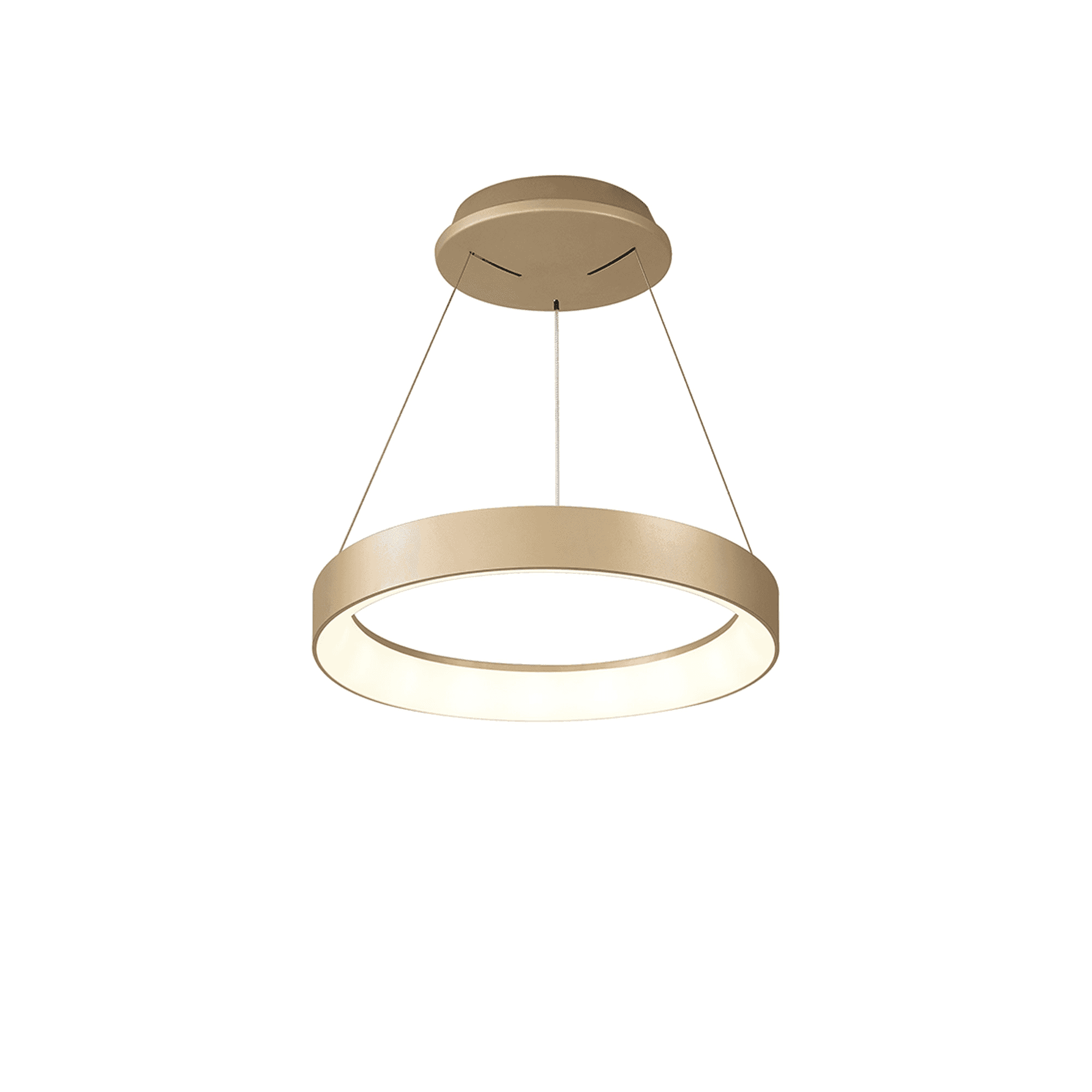 M8627 Niseko II Ring LED Pendant 38cm Remote Control Gold