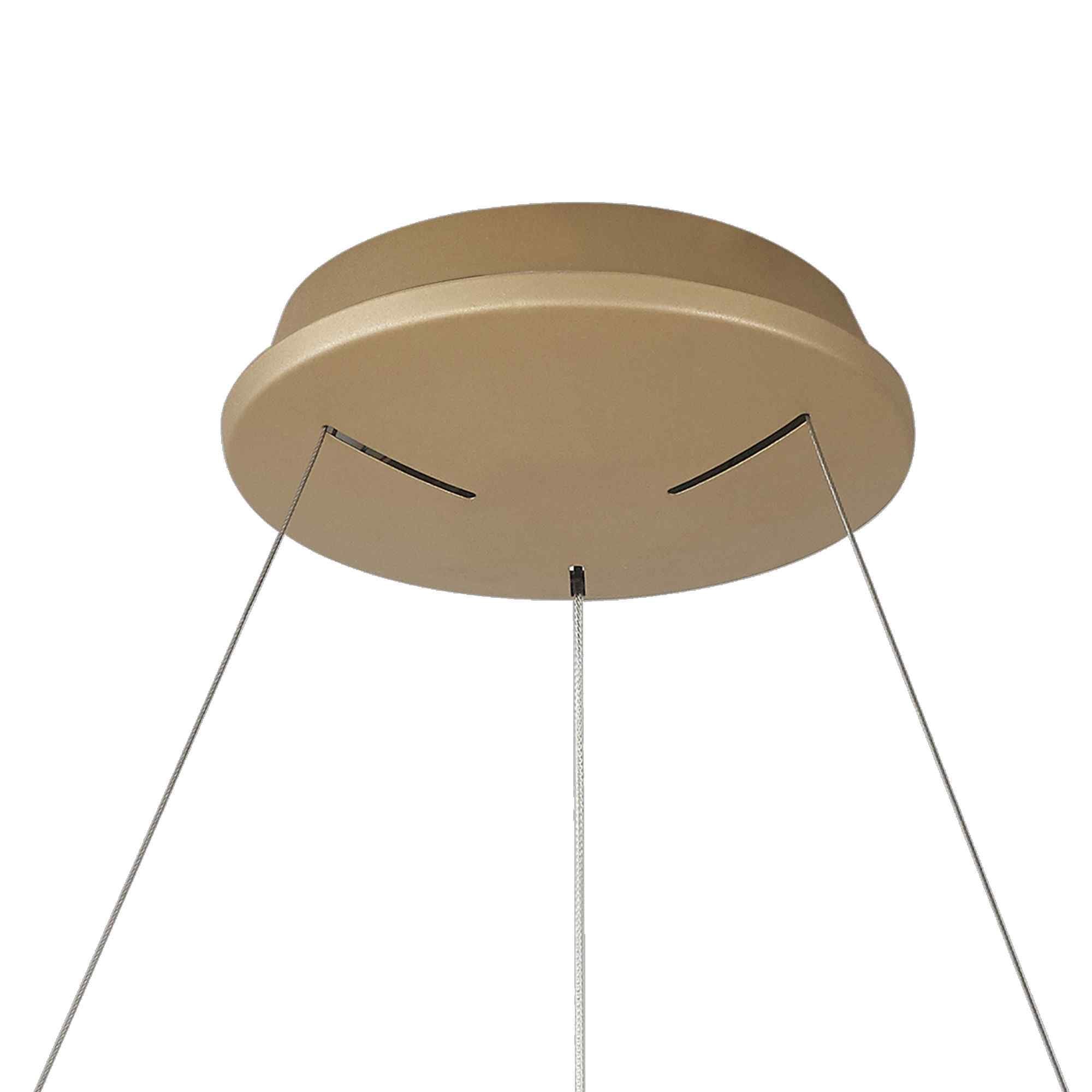M8627 Niseko II Ring LED Pendant 38cm Remote Control Gold