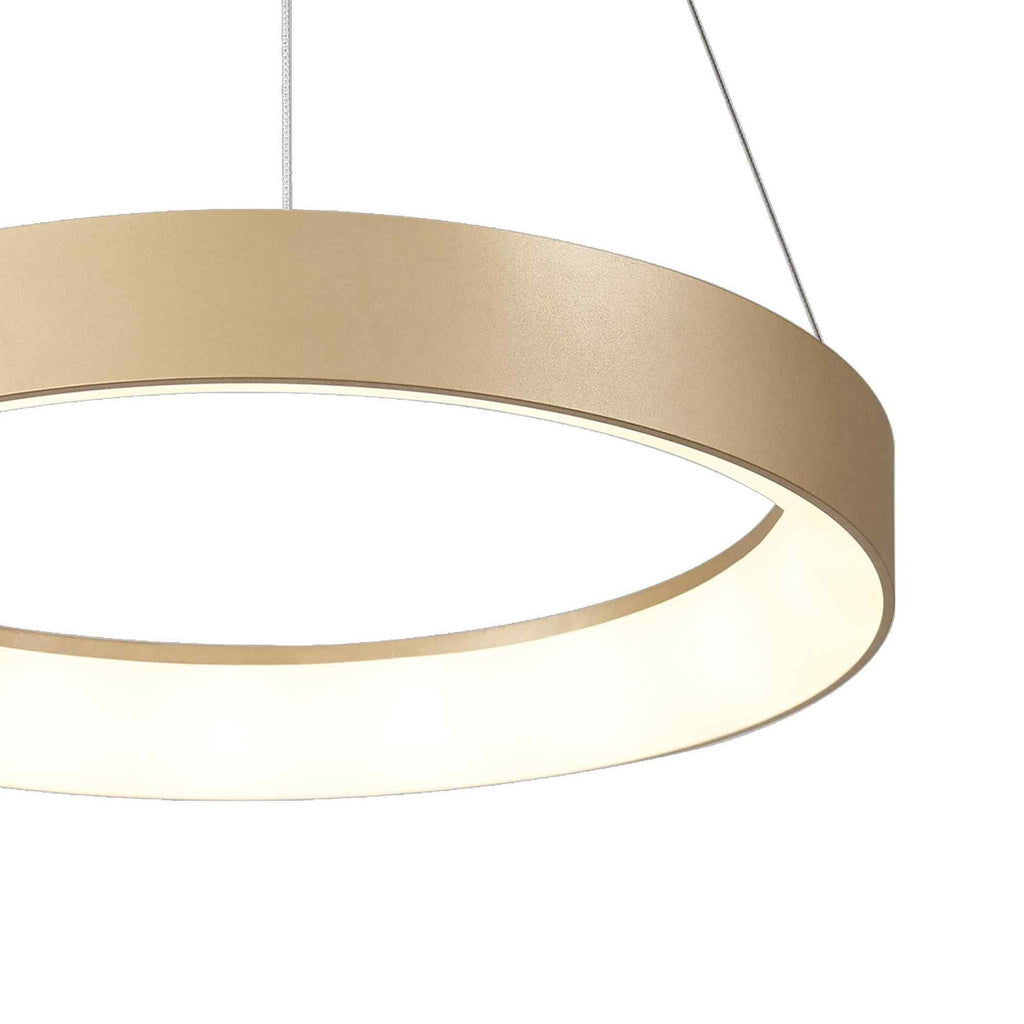 M8627 Niseko II Ring LED Pendant 38cm Remote Control Gold