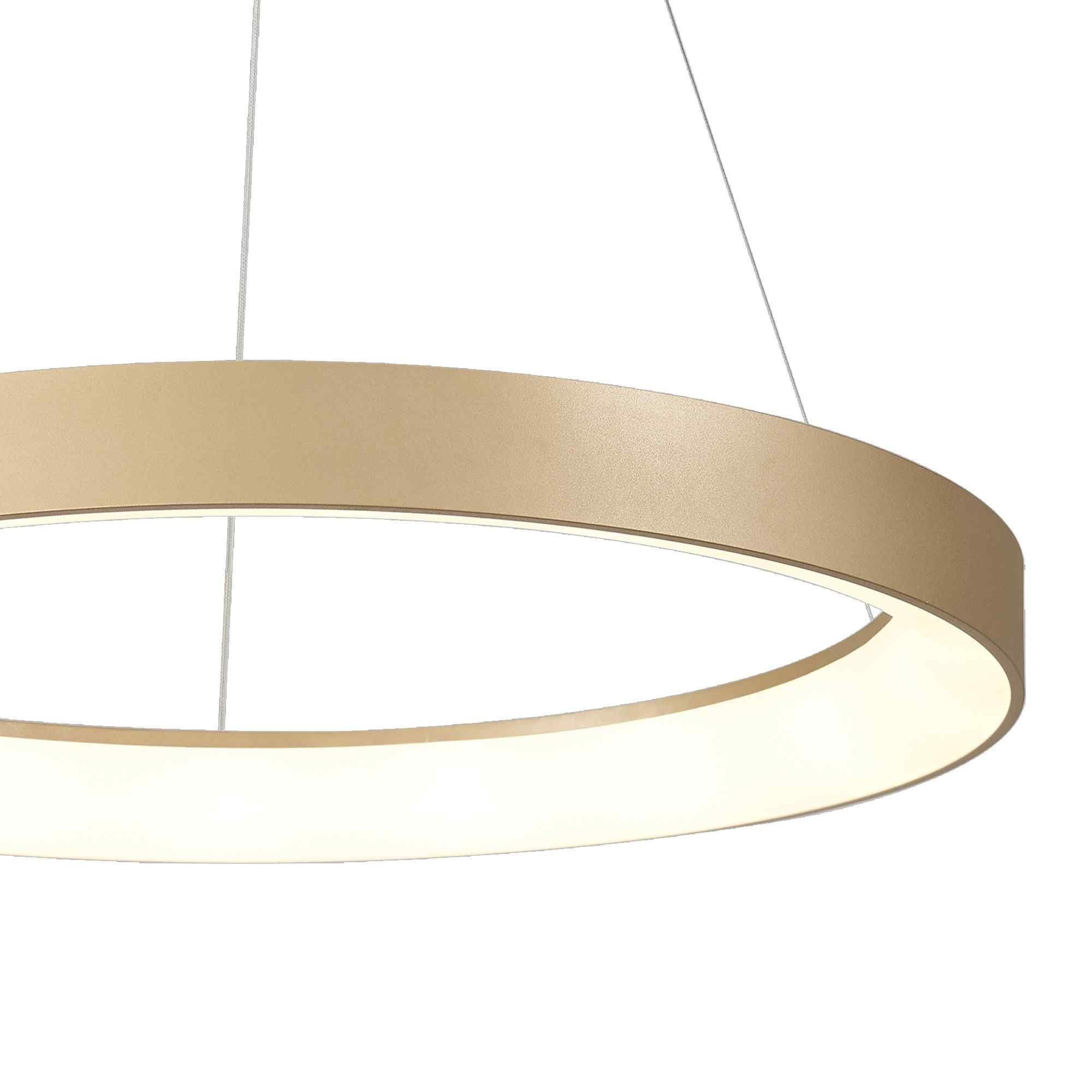 M8574 Niseko II Ring LED Pendant 50cm Remote Control Gold
