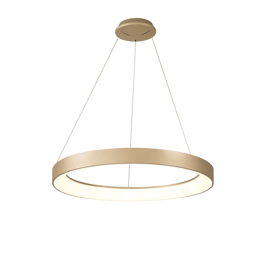 M8573 Niseko II Ring LED Pendant 65cm Remote Control Gold