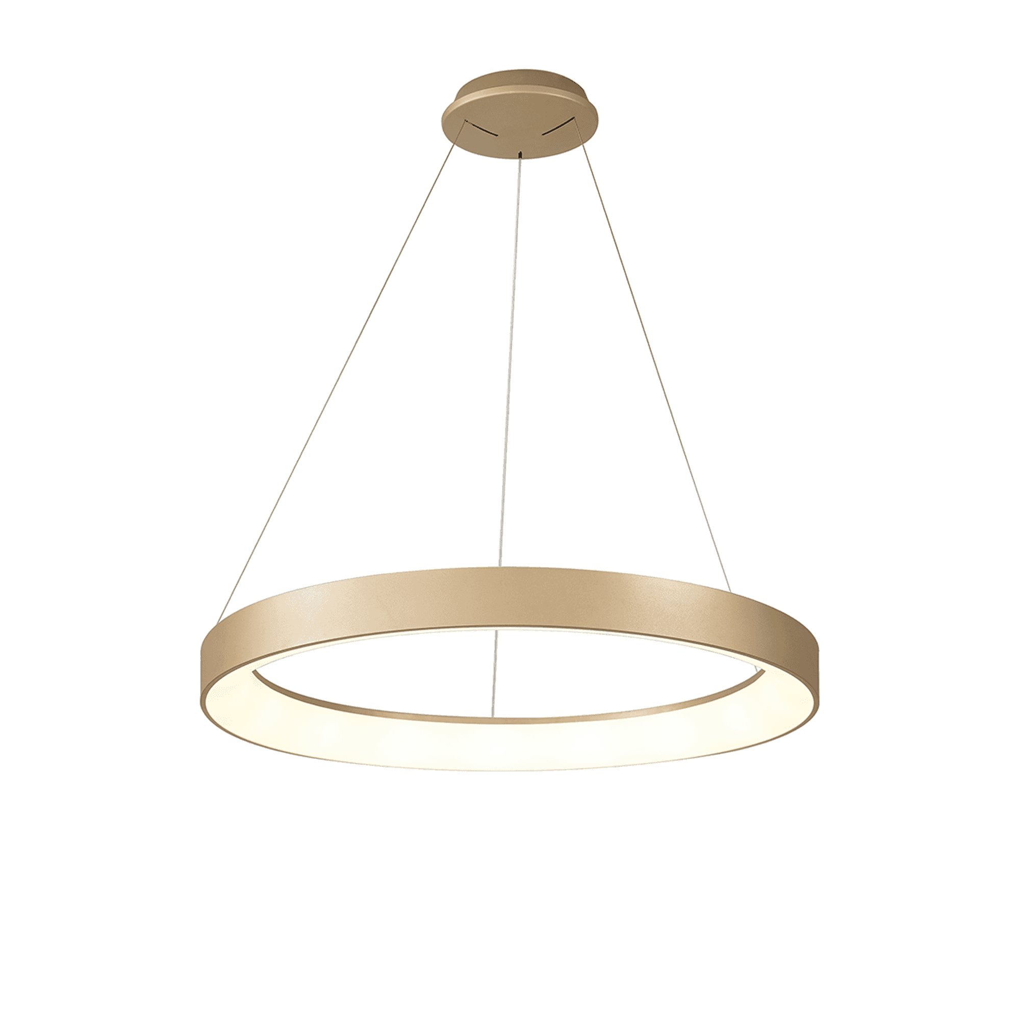 M8573 Niseko II Ring LED Pendant 65cm Remote Control Gold