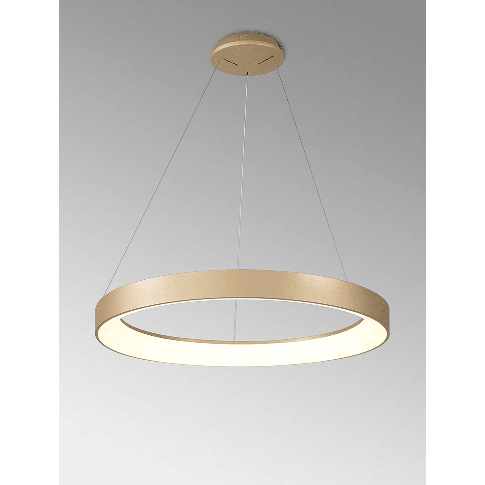 M8573 Niseko II Ring LED Pendant 65cm Remote Control Gold