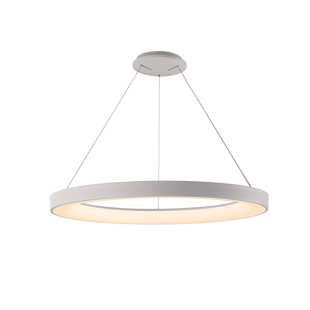 M8645 Niseko II Ring LED Pendant 90cm Remote Control White