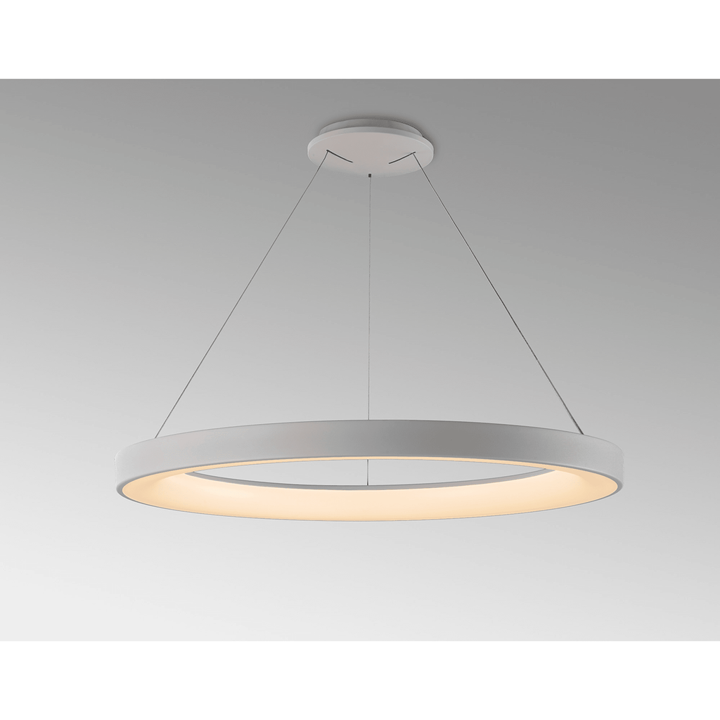 M8645 Niseko II Ring LED Pendant 90cm Remote Control White