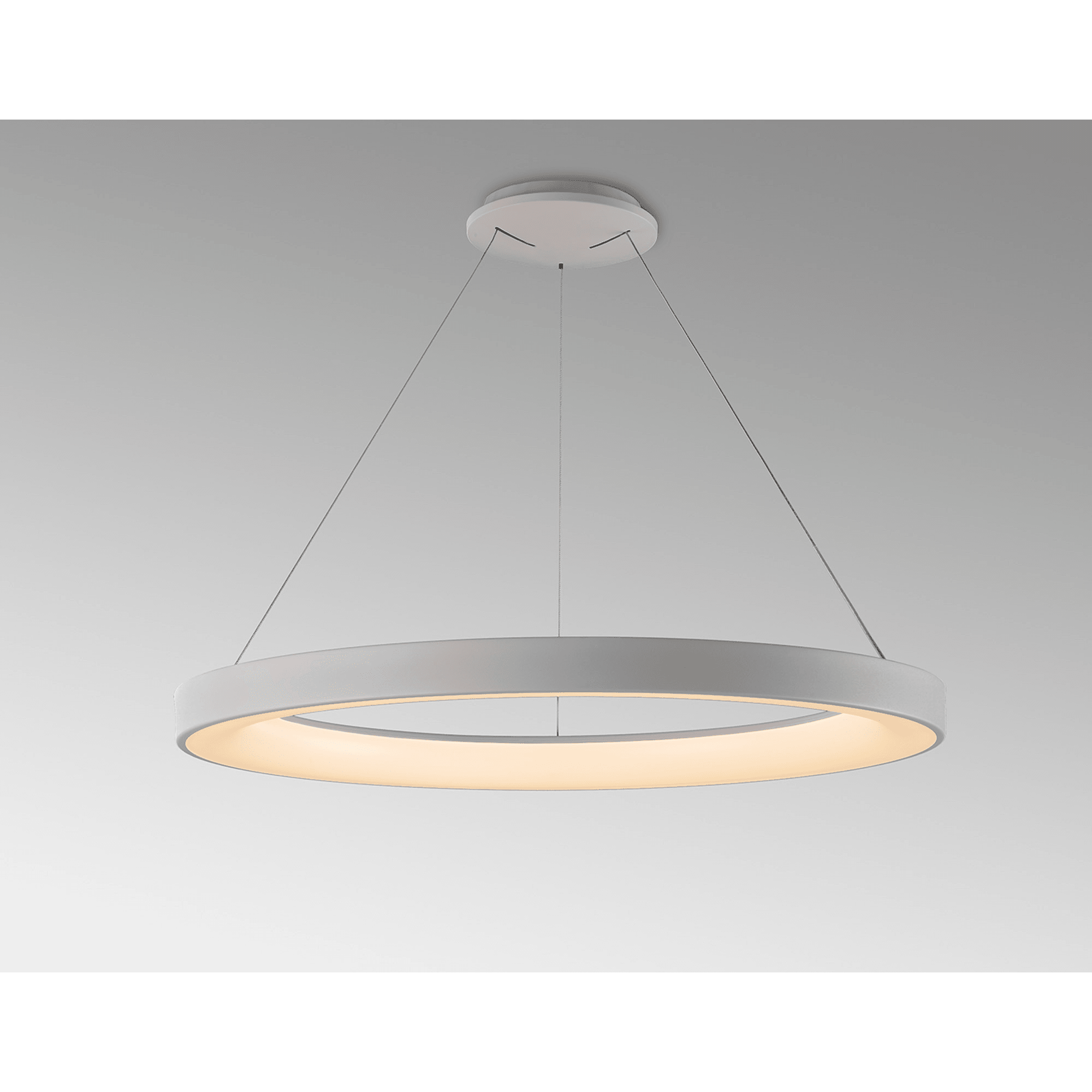 M8645 Niseko II Ring LED Pendant 90cm Remote Control White